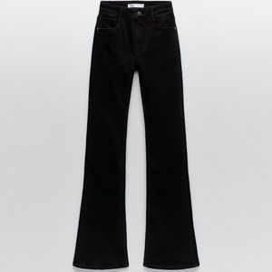 Brand New Zara Z1975 Black High Rise Flare Jeans, size 4/27